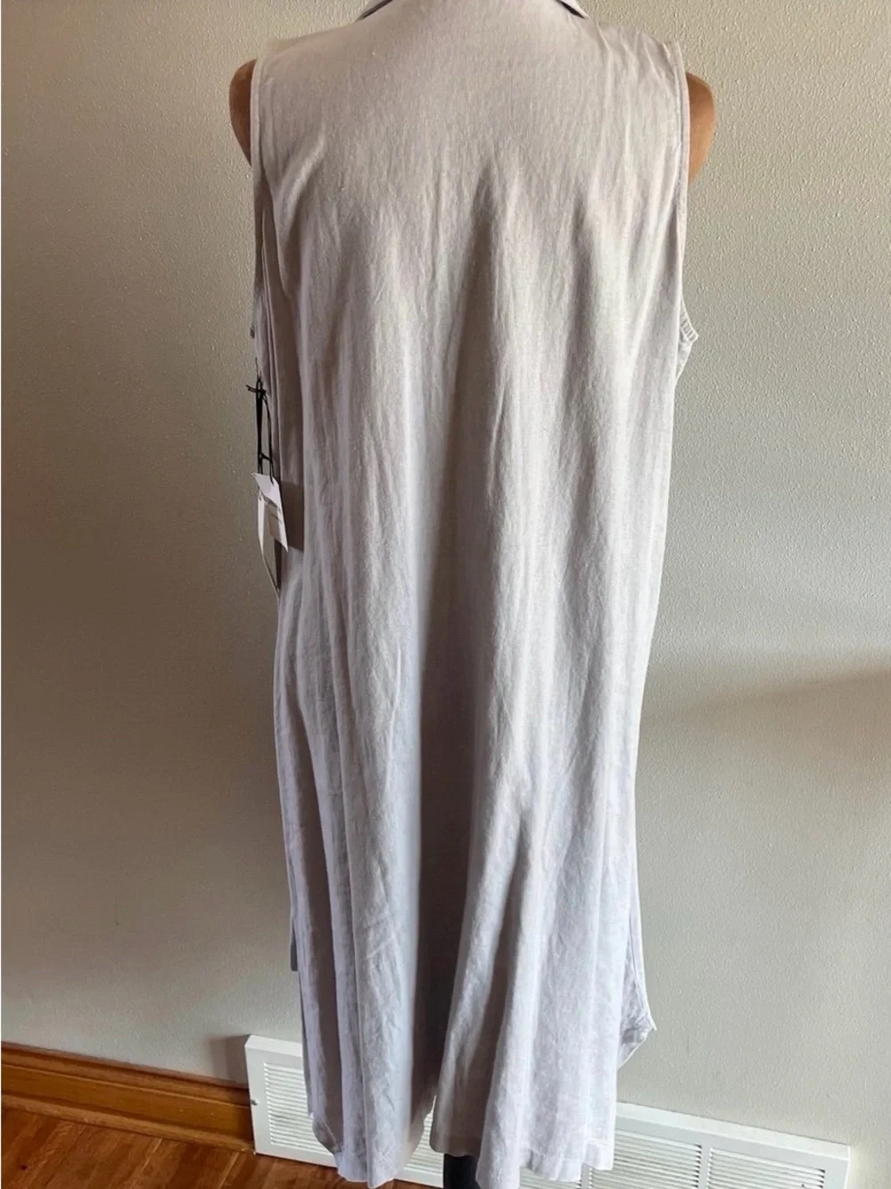 NWT Forcynthia linen blend LAGENLOOK sleeveless dress with pockets.